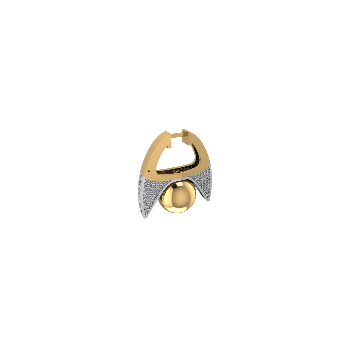 POLAR MERGE, PAVÉ EARRING
