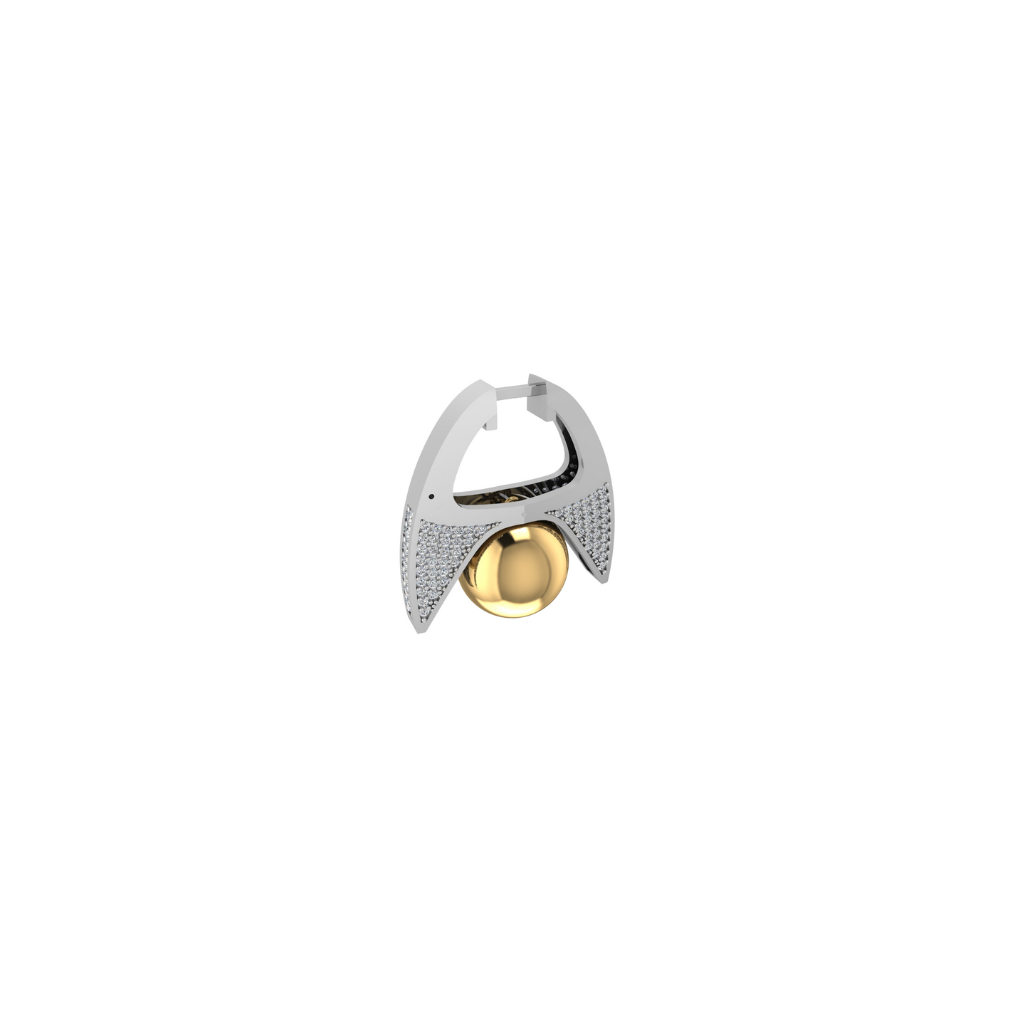 POLAR MERGE, PAVÉ EARRING