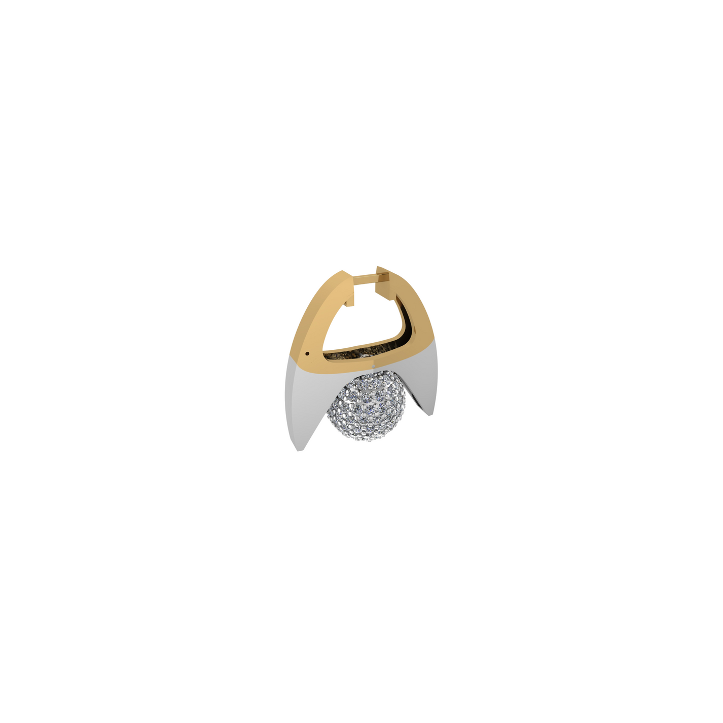 HALO ARC, PAVÉ EARRING