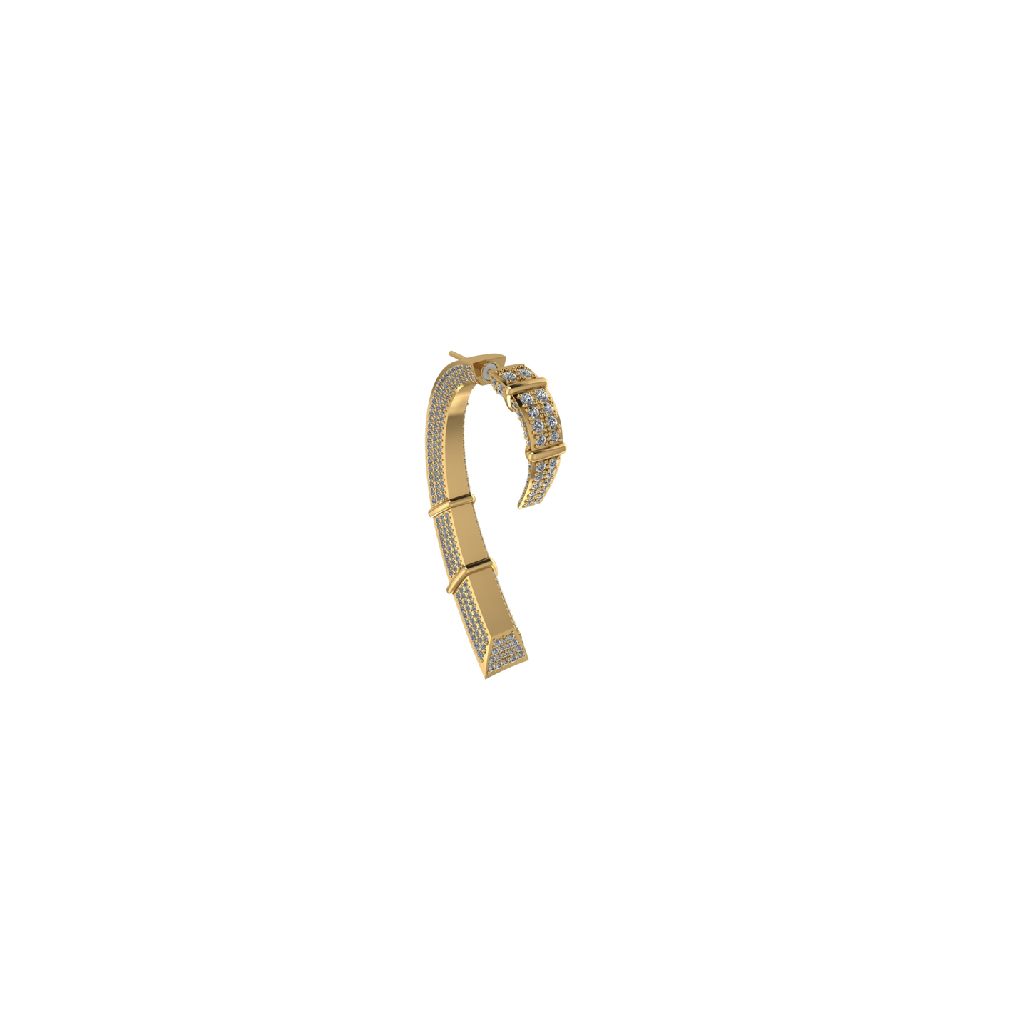 LUMIN CLAW, PAVÉ EARRING