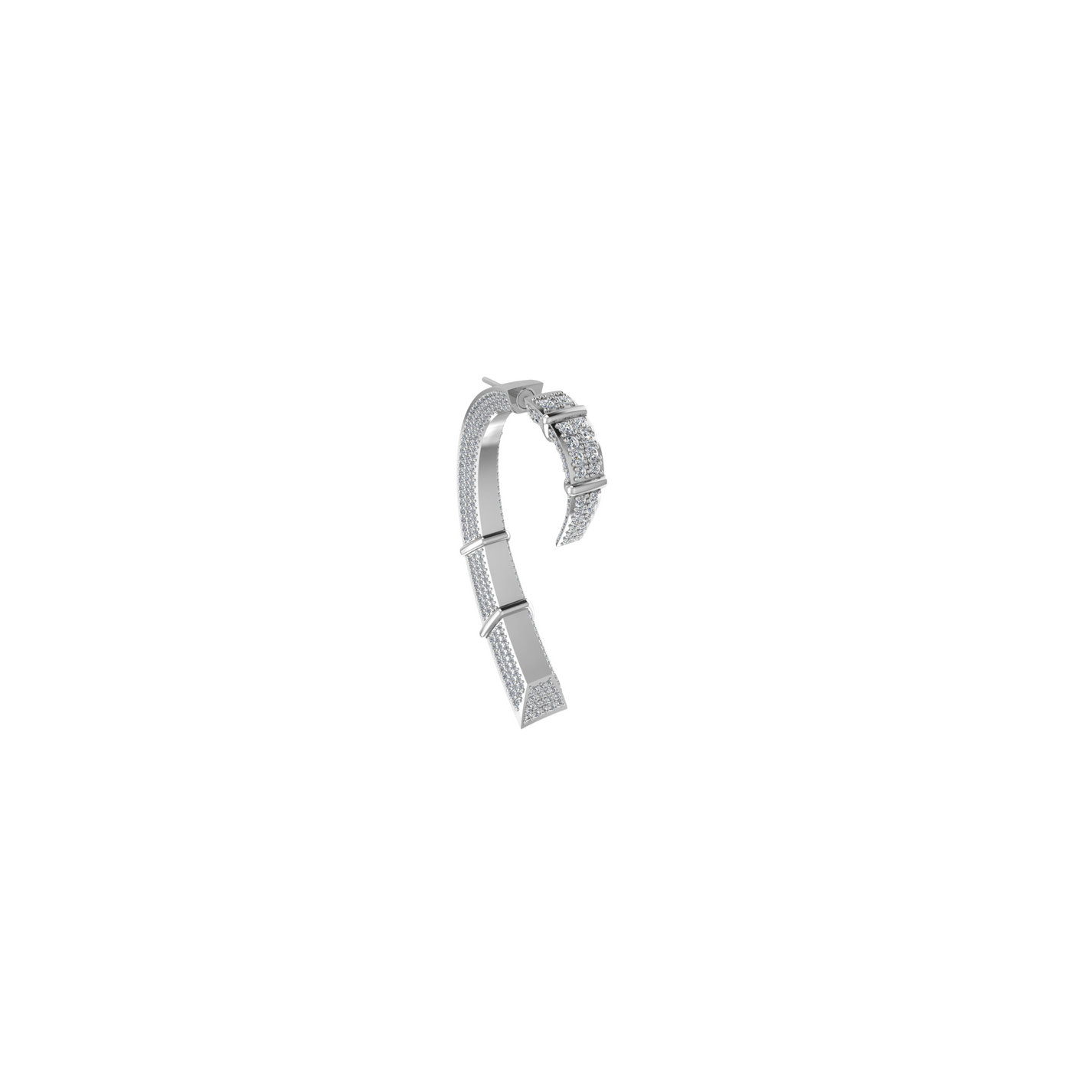 LUMIN CLAW, PAVÉ EARRING