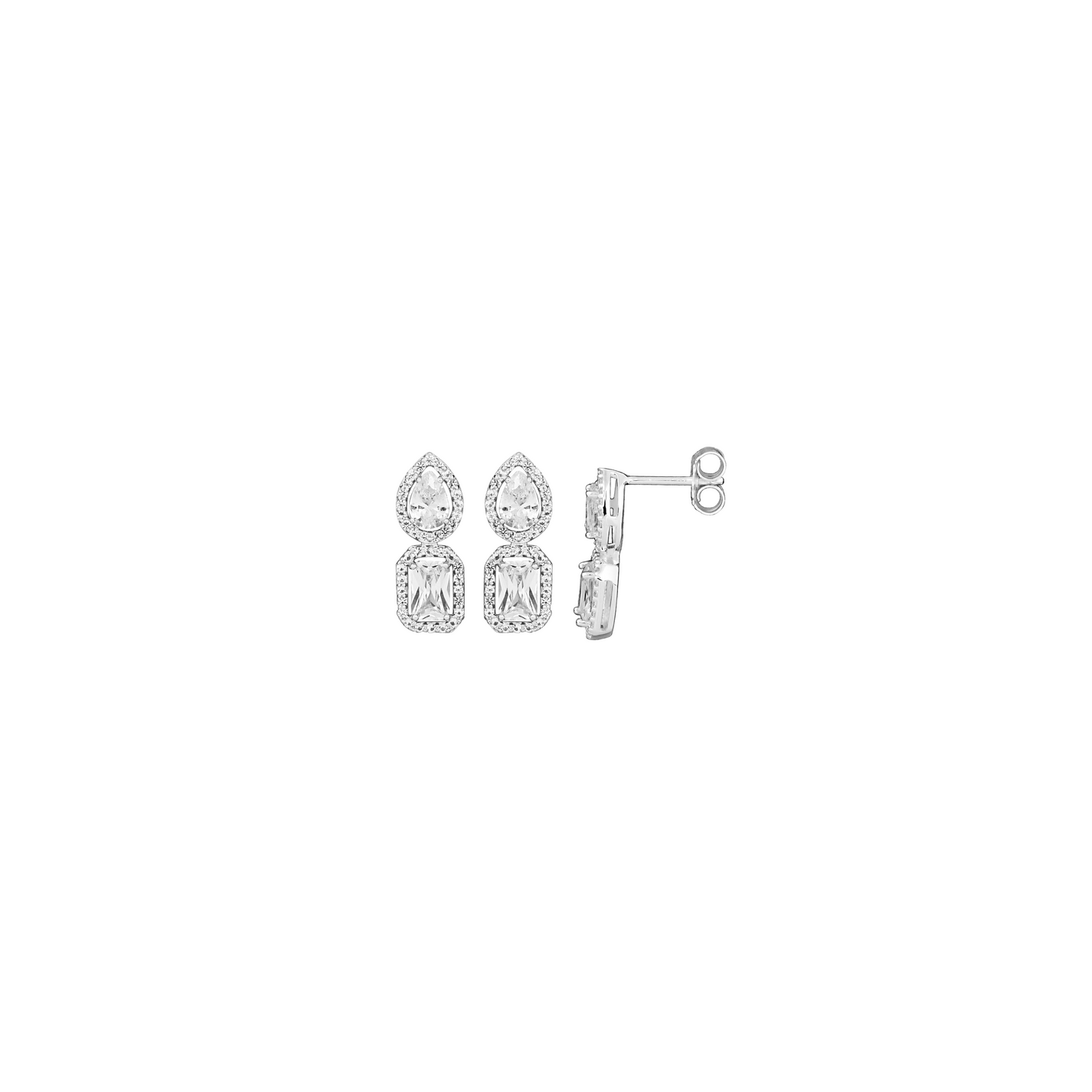 ÉCLAT TWIN CUT STUD EARRINGS