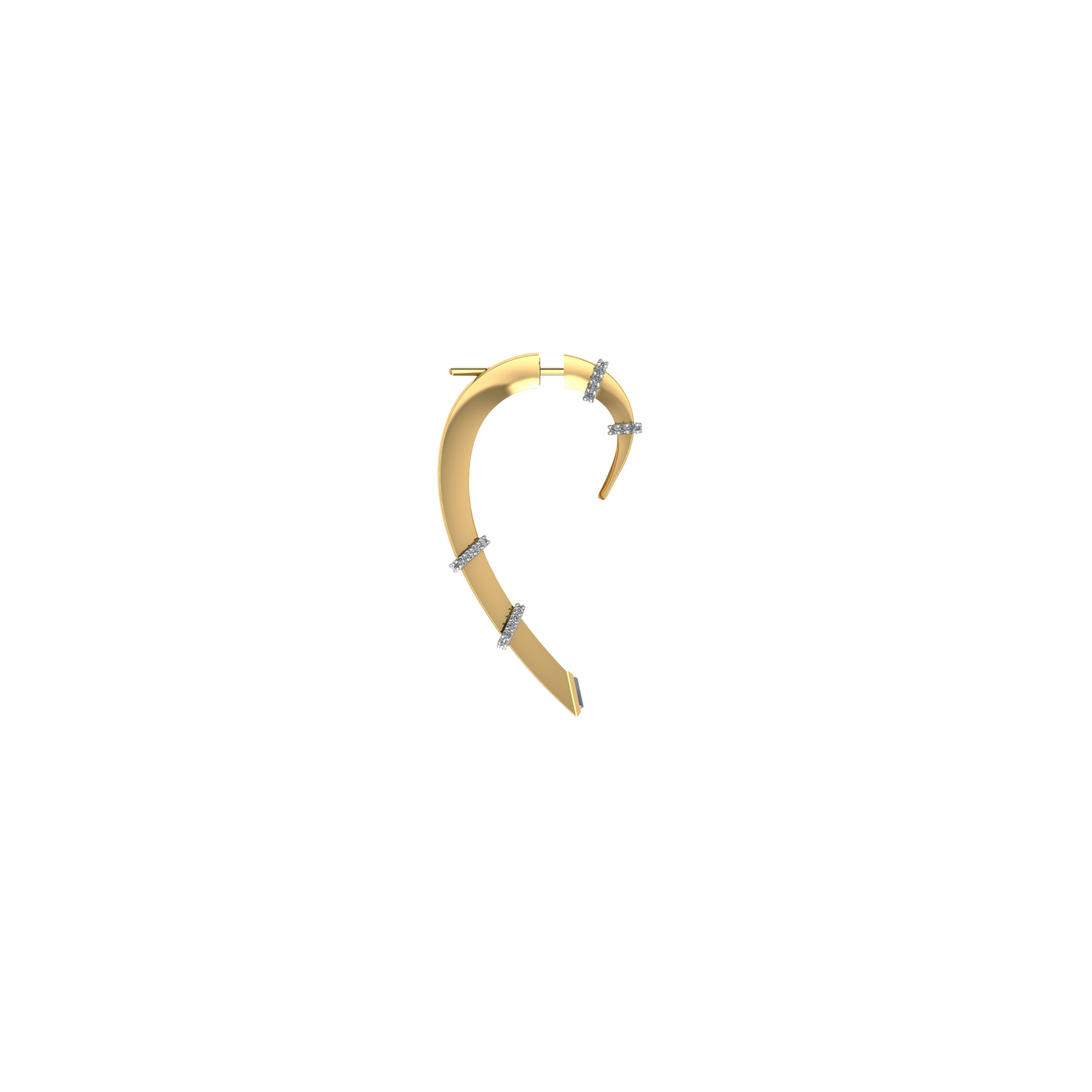 CLAW PAVÉ BAND EARRING