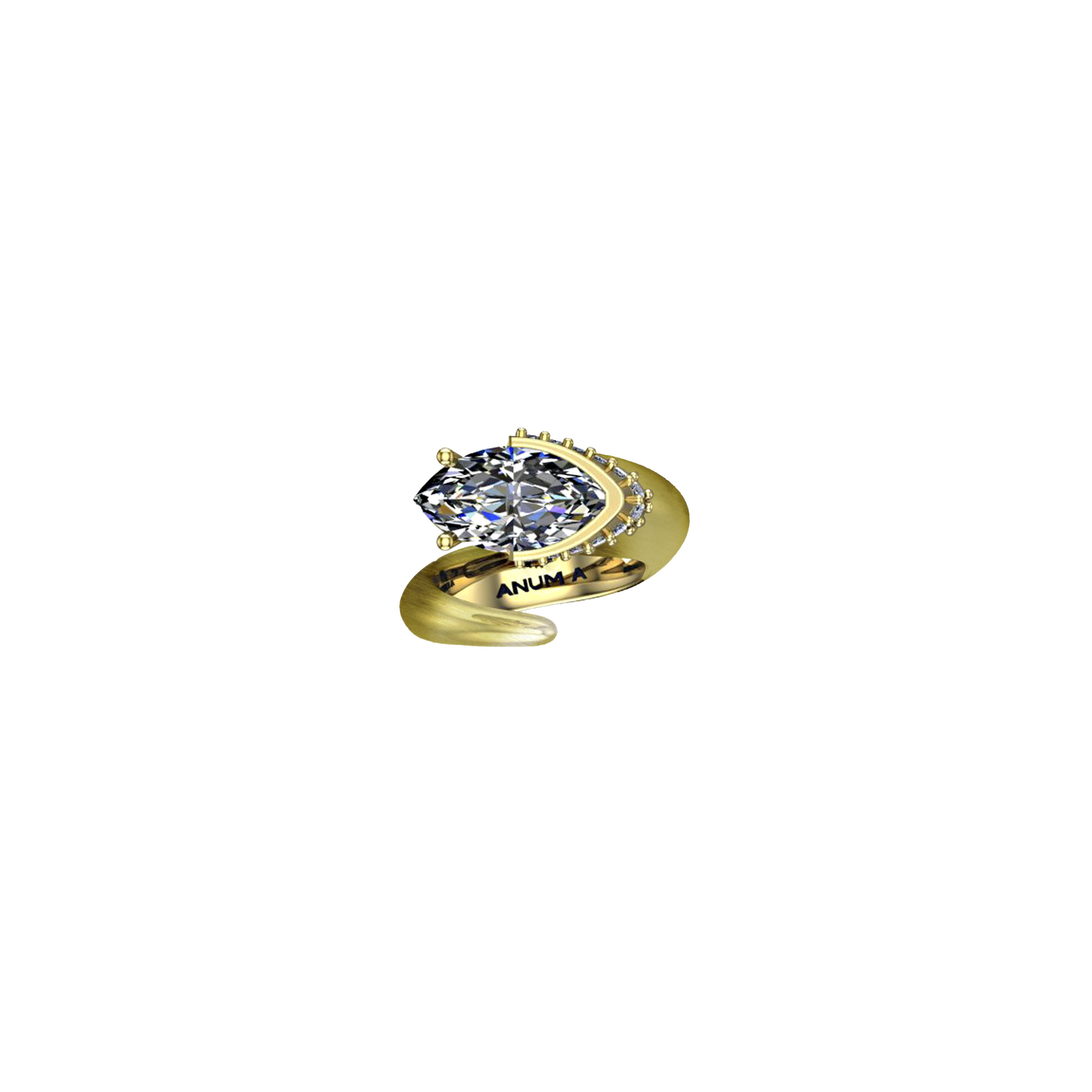 MARQUISE ECLAT RING, PAVÉ
