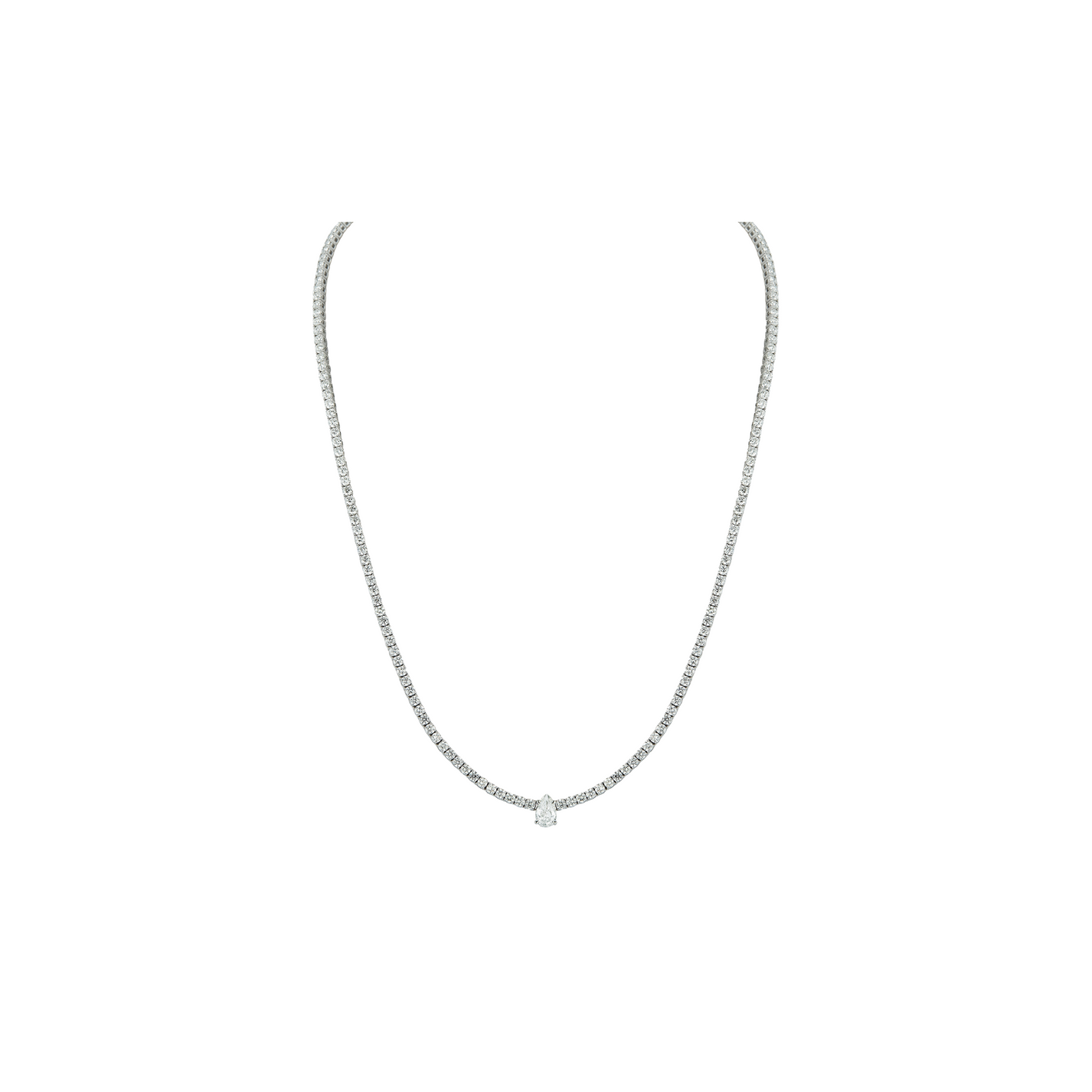 ÉCLAT PEAR, TENNIS NECKLACE