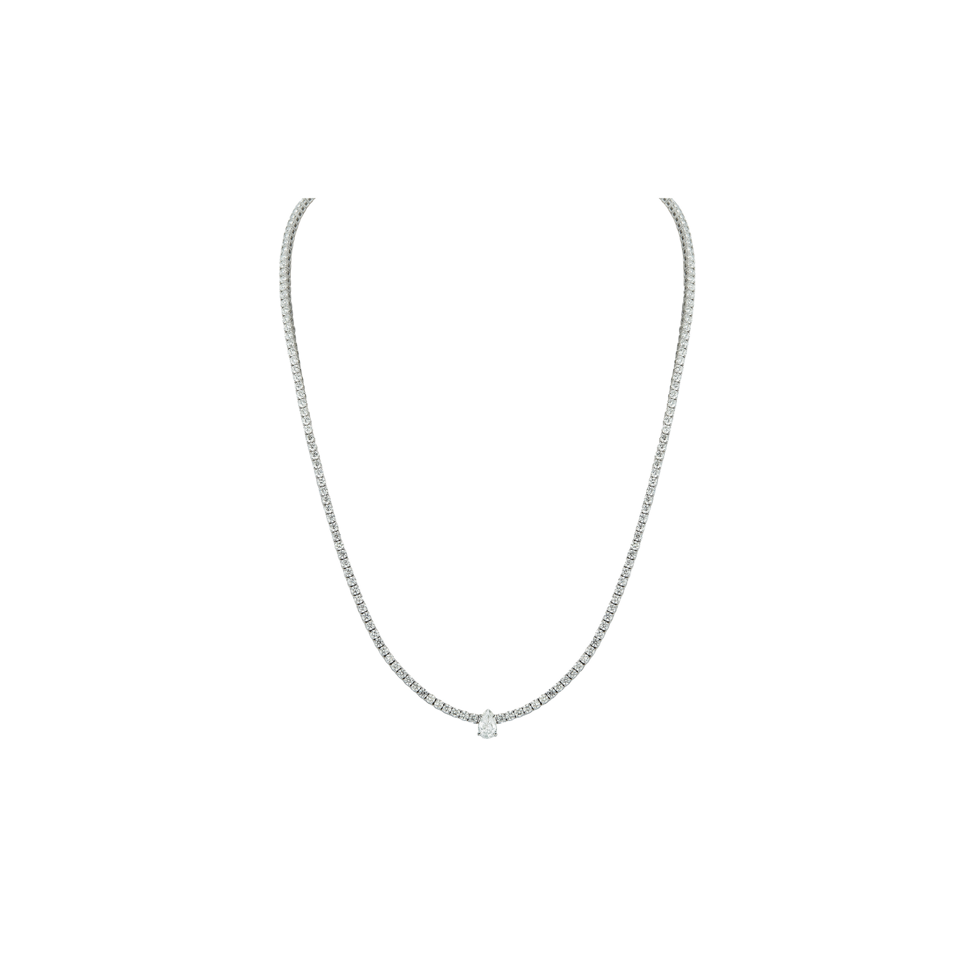 ÉCLAT PEAR, TENNIS NECKLACE